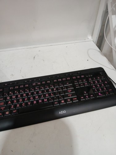 Azio Vision Backlit Wired Keyboard - with Large Print Keys - Black - (Model: KB505U) image 3