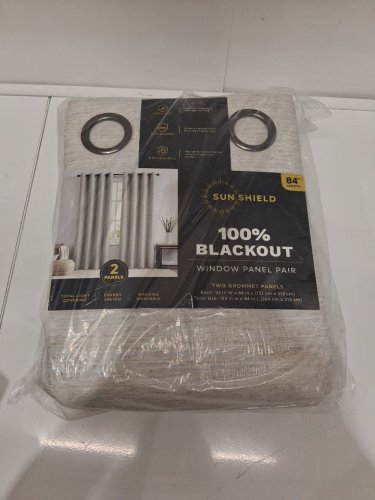 (2 panel) regal home grommet top Palermo blackout curtain - 52" x 84" - grey image 3