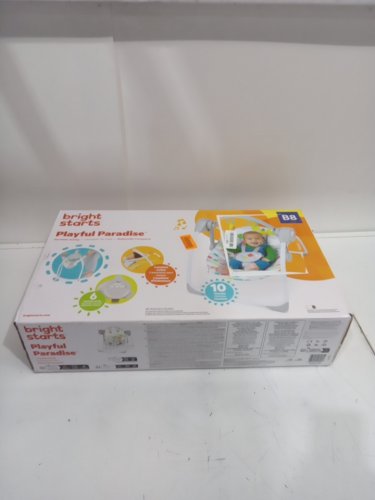 Bright Starts Playful Paradise Portable Automatic Baby Swing with Music - multicolour (model: 13069-mees / 01185) image 2