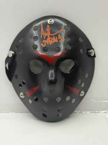 SIGNED ARI LEHAMN JASON MASK -BLACK/RED WITH COA HOLOGRAM FROM BECKETT WITNESS image 3