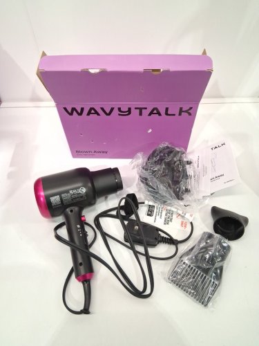Wavytalk blown away ionic Hair Dryer with diffuser & concentrator attachments - BLACK/pink (MODEL: QL-5917BDC) image 3