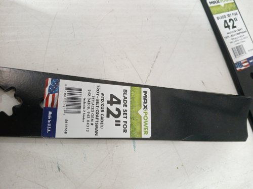 MaxPower Blade Set - For MTD, Cub Cadet, and Troy-Bilt Mowers - 42" - Black (Model: 561556b) image 5