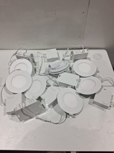 8PK LUMINUS ELITE LED 4" LIGHT PANEL WITH DETATCHED JUNCTION BOX & SELECTABLE COLOUR - 2700K/3000K/3500K/4000K/5000K, 820LM - WHITE (MODEL: 5850008/PP2144J8A) image 3