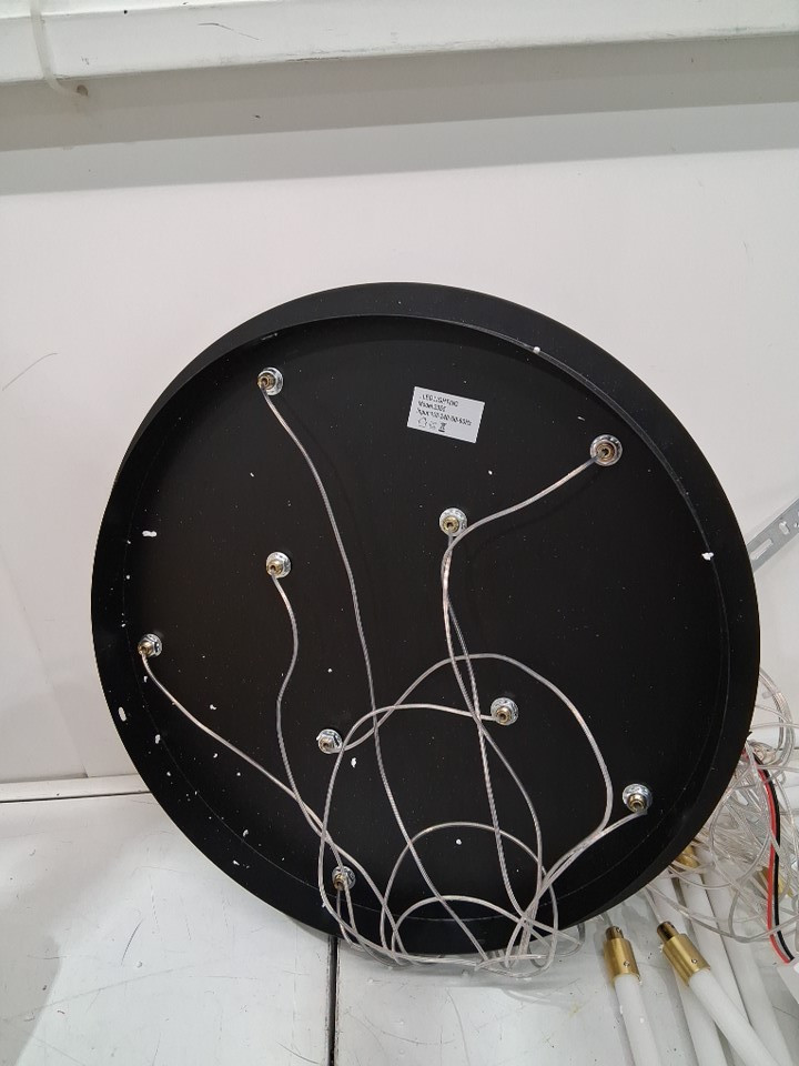 Siittoo Modern Led High Ceiling Chandelier with Remote Control - 3000K-6000K - BLACK/WHITE (MODEL: 2355) image 7