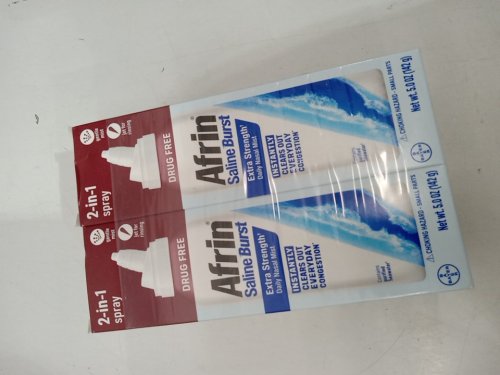 2PK Afrin Drug Free Saline Burst Extra Strength Nasal Spray - 5oz each image 3