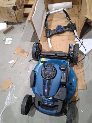 Gas Powered Push Lawnmower with 144cc engine - 20" - blue (model: yyj077km51s) image 4