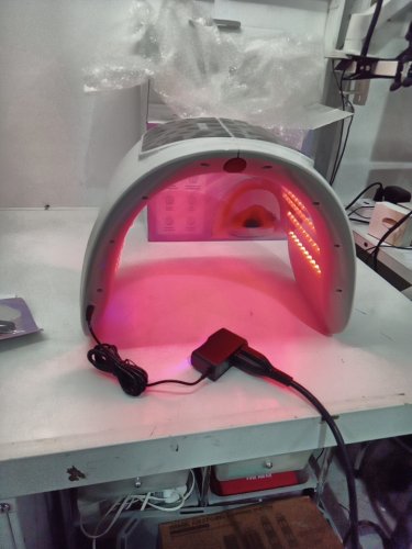 foldable led light therapy face mask machine - white image 6