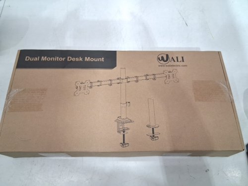 WALI Articulating c-clamp Dual Monitor desk mount Stand - for 13” - 27” Screens - 22 lbs per Arm - black (model: M002) image 2