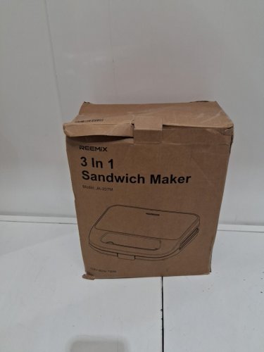 Reemix 3-in-1 Waffle, Grill & Sandwich Maker Iron Set with Removable Non-Stick Plates, Perfect for Cooking Grilled Cheese, Tuna Melts, Burgers, Steaks and Snacks - Black (model:jk-207m) image 2