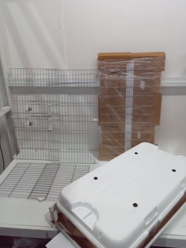 VISION BIRD CAGE - INCLUDES MULTI-GRIP PERCHES AND UNIQUE DEEP BASE - LARGE AND DOUBLE HEIGHT - 30.7" x 16.5"x 36.6" - white/ORANGE (MODEL: L12) image 4