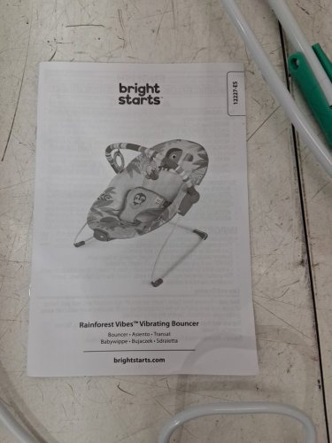 BRIGHT STARS VIBRATING BOUNCER WITH TOY BAR - RAINFOREST VIBES (MODEL:12227) image 3