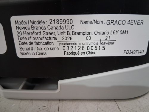GRACO 4EVER 4-IN-1 CAR SEAT WITH RAPID REMOVE COVER - CHELSEA FASHION STYLE (MODEL: 2189990) image 7