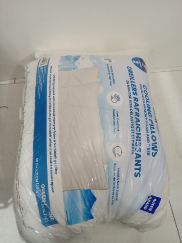2pk below zero cooling pillow with memory foam and fiber - queen - white (model : 2893207) image 2