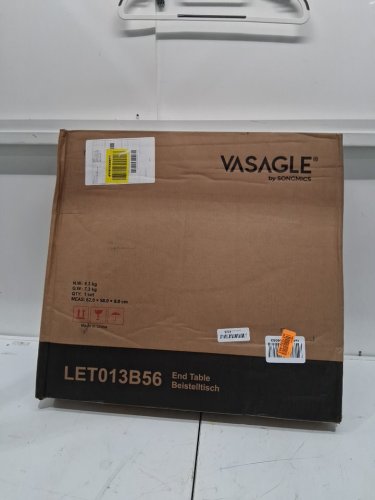 VASAGLE industrial coffee end table with metal legs - black (model: let013) image 2