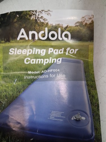 Andola Self-Inflating Memory Foam Sleeping Pad - 77.6" x 28.3" x 3" - 800 lbs max - blue (model: AD-HF004) image 4