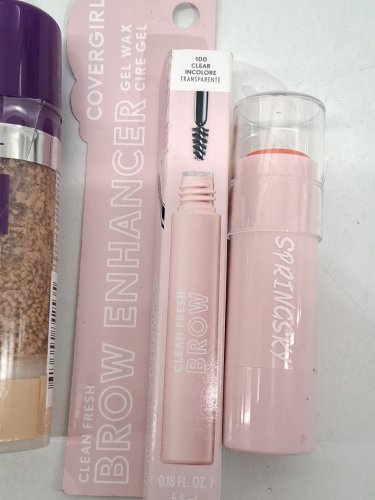 3 assorted makeup products - assorted types and sizes - covergirl simply ageless fresh tint / covergirl clean fresh brow enhancer / springsky nectarine blush image 4
