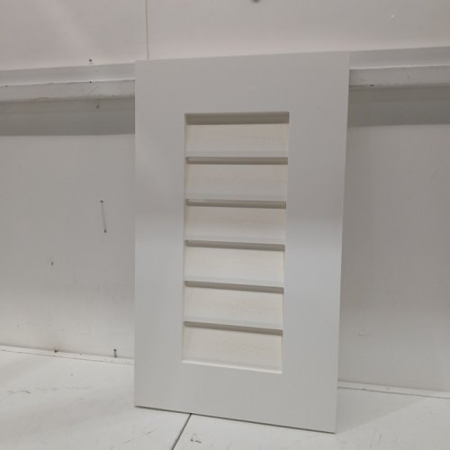 Ekena Millwork rectangular pvc paintable gable louver vent non-functional - 14" x 24" - White image 3