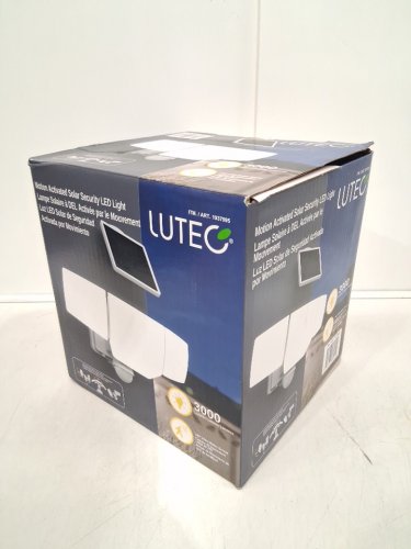 LUTEC MOTION ACTIVATED SOLAR SECURITY LED FLOOD LIGHT - 5000K - 3000LM - WHITE (MODEL: 1937995) image 2