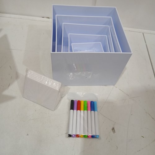 6pc molkocan Buffet Risers Food Display Stands - white image 2