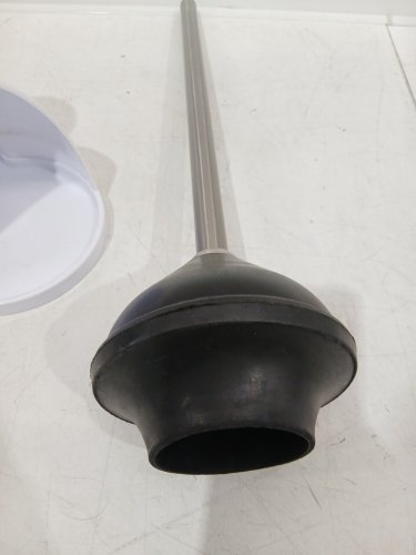 IDESIGN TOILET BOWL BRUSH / PLUNGER SET for Bathroom Storage - 19" - Stainless Steel/BLACK/WHITE image 4