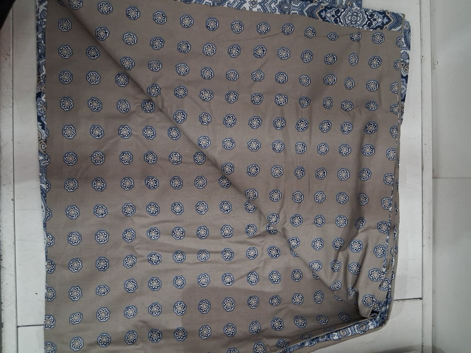 3PC Eddie Bauer 150-Thread Count Reversible Duvet Cover & Sham Set - Full/Queen - Blue/Brown (Model: 060-17-1877) image 3