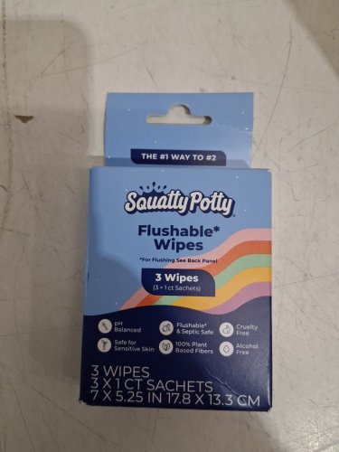 Squatty Potty the original Simple Toilet/bathroom Stool  with flushable wipes - 7" x 18" - WHITE (MODEL: SP-SIMPLE-OS) image 4
