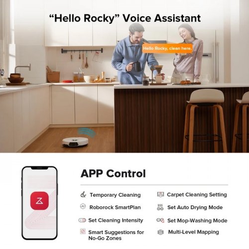 Roborock Qrevo Edge Robot Vacuum with multifunctional Dock - 18500pa - White (Model: QXOVIM+EWFD30LRR) image 2