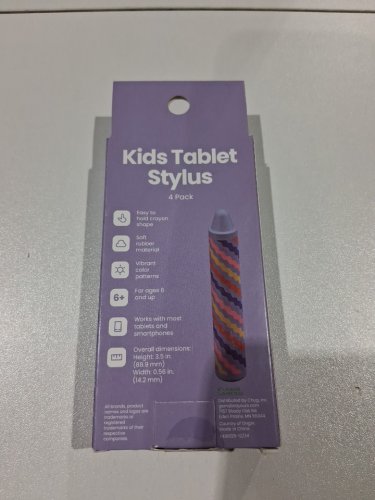 4pk Kids' GEMS Tablet Stylus - 3.5"h x 0.56"w - works with most tablets and smartphones - purple - (model: 080-17-0573) image 3