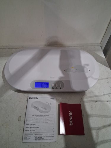 BEURER DIGITAL BABY/PET WEIGHT SCALE, 44LBS CAPACITY - WHITE/GREY (MODEL: BY90) image 3