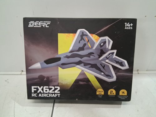 DEERC RC AIRCRAFT - 2.4 GHZ, 2 CH - GREY / BLACK CAMOUFLAGE (MODEL: FX622) image 4