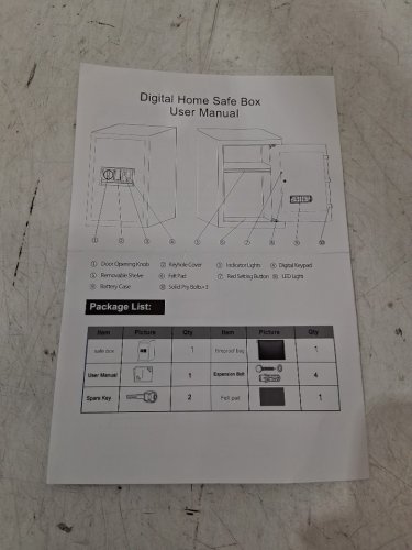 digital locking home safe box with fireproof storage bag - 24" x 15" x 12" (5cu.ft) - black image 7