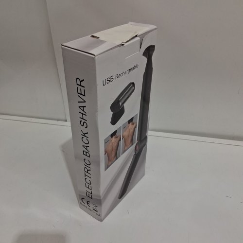rowces electric foldable back shaver and removal trimmer - black image 2