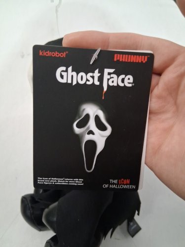 Kidrobot PHUNNY scream 'GHOST FACE' PLUSHY - 8" - black image 3
