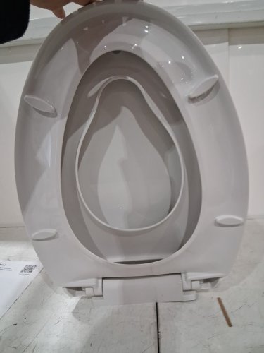 GARVEE ELONGATED TOILET SEAT WITH BUILT-IN TODDLER SEAT - 19" - ELONGATED - WHITE (MODEL: PHO_0VP6OQUI) image 3