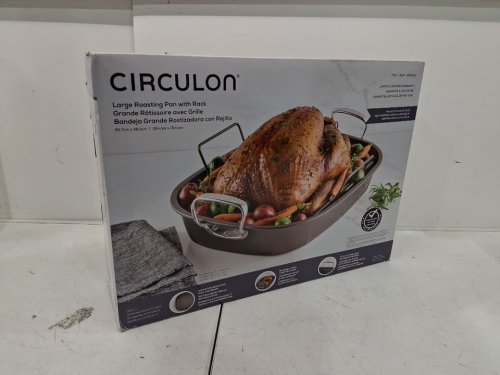 Circulon Nonstick Oval Roaster with Rack - large/18" x 15" - stainless steel (model: 1875451) image 2