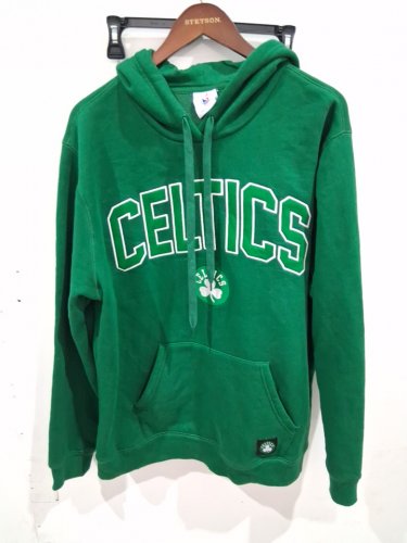 men's nba boston celtics pullover hoodie - large - green (style: 1939785) image 2