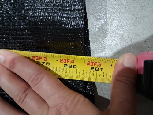 outdoor Mesh breathable sunshade panel with metal grommets/eyelets - 46" x 47FT - black image 3