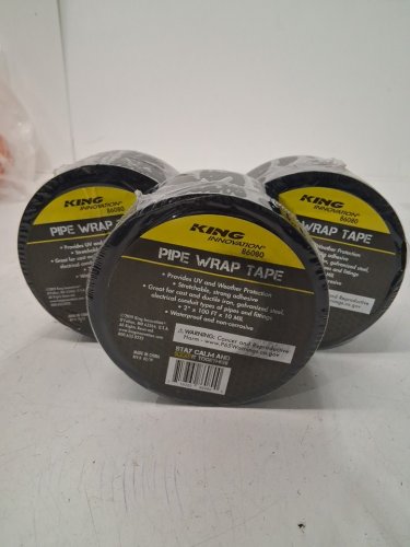 3 king innovation Corrosion Protection Pipe Wrap Tape - 2" x 100ft - black (86080) image 2