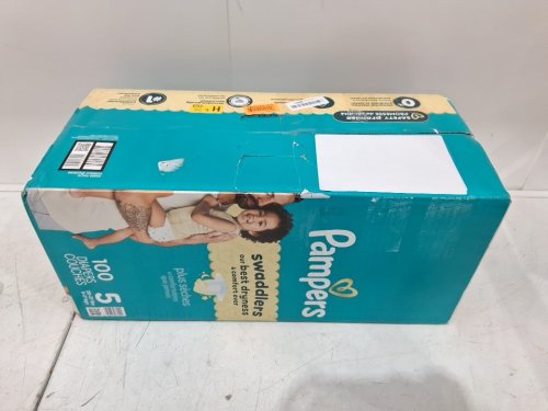 100PK PAMPERS SWADDLERS 100% LEAKPROOF DISPOSABLE BABY DIAPERS - SIZE 5 image 2