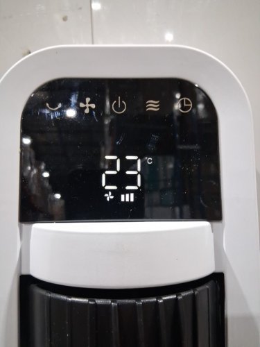 omnibreeze premium 38" Rotating tower fan with wifi CONTROL, 5-SPEEDS & REMOTE - white/BLACK (model: 5333021/dc2313r-g) image 4