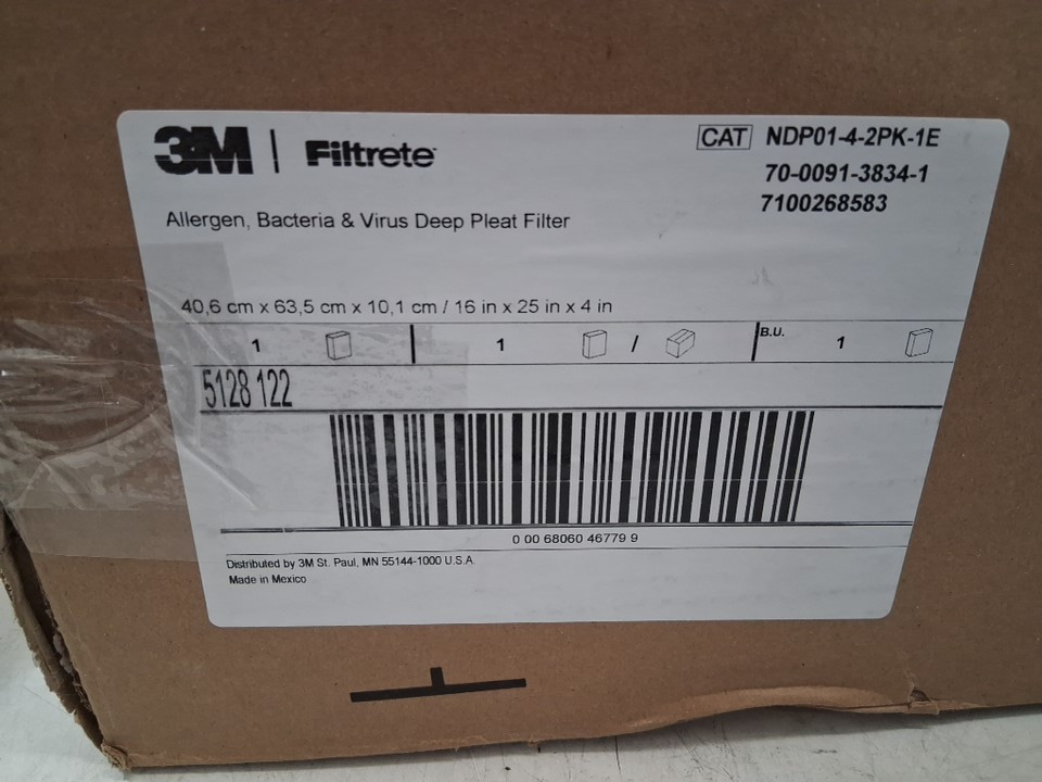 2pk filtrete 3m Healthy Living Ultra Allergen Deep Pleat mpr 1550 merv 12 furnace Air Filter - 16" x 25" x 4" - white image 6