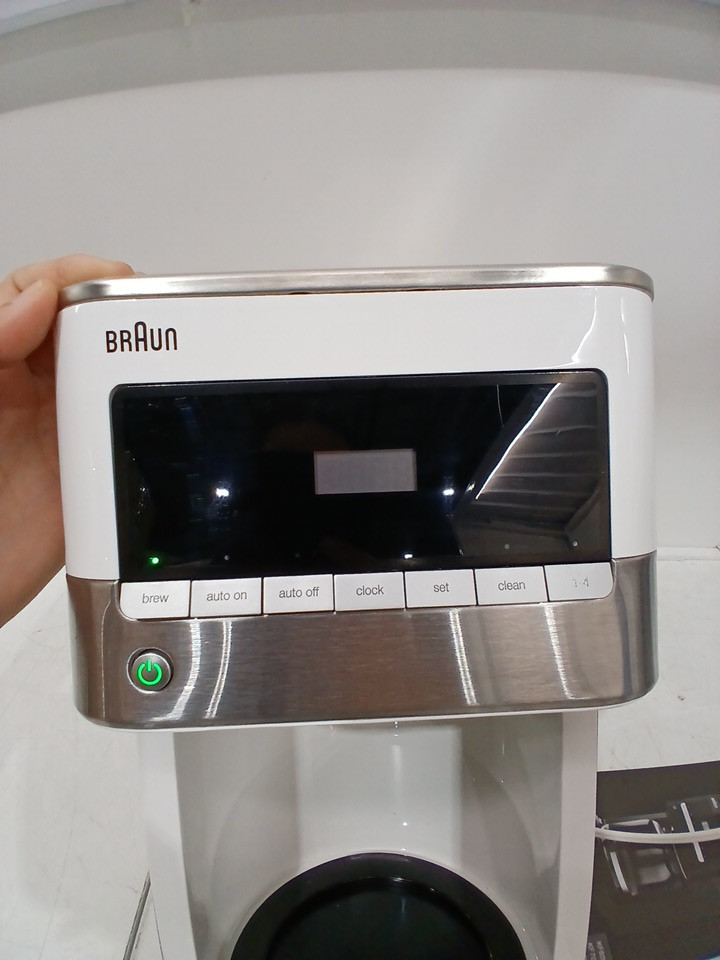 BRAUN 12-CUP BREWSENSE DRIP COFFEE MAKER - WHITE/SILVER (MODEL: KF6050) image 5