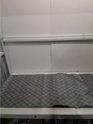 needle-punched utility runner carpet - 2ft x 60" - grey/black image 2
