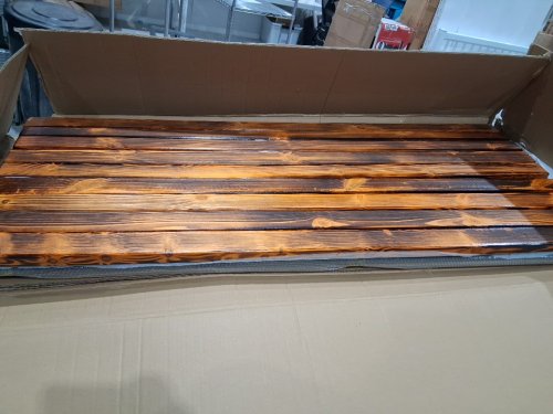 All Weather Outdoor Bench Fade/Rot Resistant Patio Bench - 880lbs capacity - 59" - brown/black (model:GYY0416) image 4