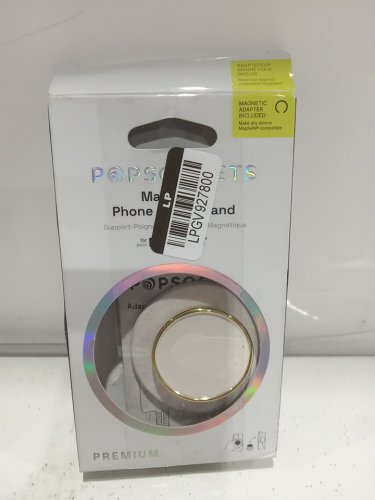 POPSOCKETS POPGRIP MAGNETIC Phone Grip & Stand FOR MAGSAFE - WHITE/GOLD RING image 2