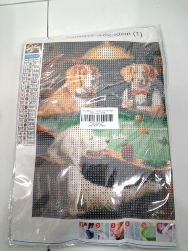 2PK dog poker and pool Diamond painting set - 12" x 15" image 3