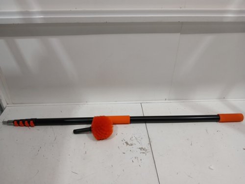 2pc HENK professional adjustable multi-use cobweb duster - up to 20ft - black/orange/silver image 3