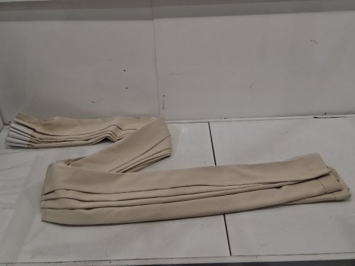 (1 panel) Heavy Duty Pinch Pleat Curtain with plastic hooks - 54" x 90", Room Divider Drapery - Beige image 3