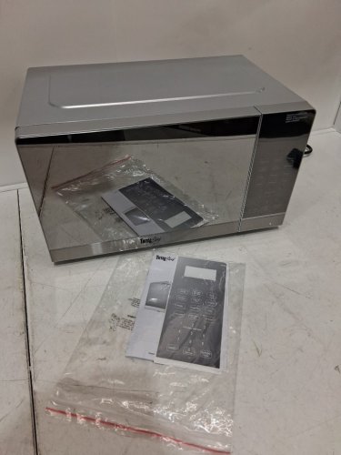 Total Chef Compact Countertop Microwave Oven - Digital Touchscreen Controls -One-Touch Push-Button Opening - Silver stainless steel (Model: TCM0-07-SS) image 3