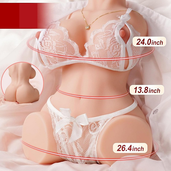 poshtail toys realistic FEMALE silicone SEX DOLL WITH textured VAGINA & anal channel - 13lbs image 2